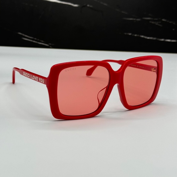 NEW GG0567SAN 005 GUCCI SQUARE RED WOMEN SUNGLASSES GUCCI main image 5